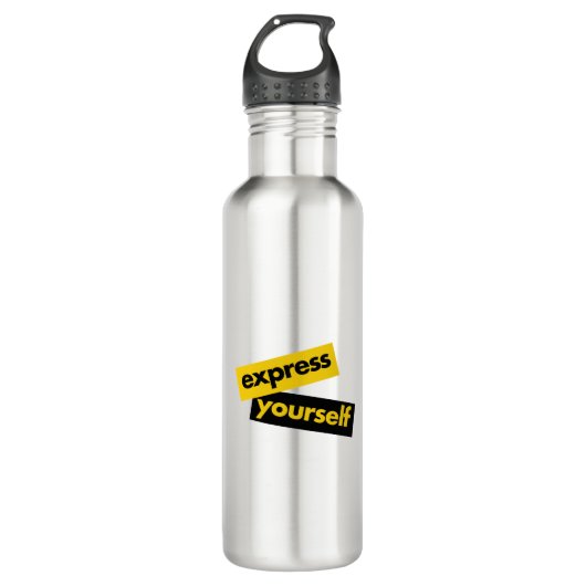 Modern, vibrant, bold graphic of Express Yourself Waterfles (Voorkant)
