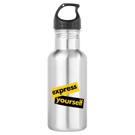 Modern, vibrant, bold graphic of Express Yourself Waterfles (Voorkant)