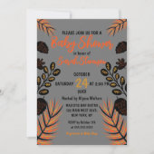 Modern Vibrant Botanical Autumn Herfst Baby shower Kaart (Voorkant)