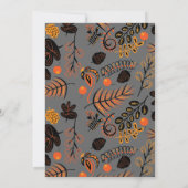 Modern Vibrant Botanical Autumn Herfst Baby shower Kaart (Achterkant)