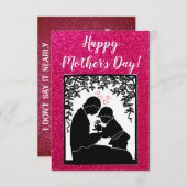 Modern vibrant color mom photo art Bedankkaart (Voorkant / Achterkant)