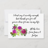 Modern vibrant color mother photo art bedankkaart (Achterkant)