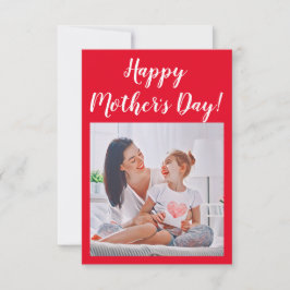 Modern vibrant color mother photo art bedankkaart