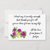 Modern vibrant color mother photo art bedankkaart (Achterkant)