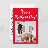 Modern vibrant color mother photo art bedankkaart (Voorkant / Achterkant)