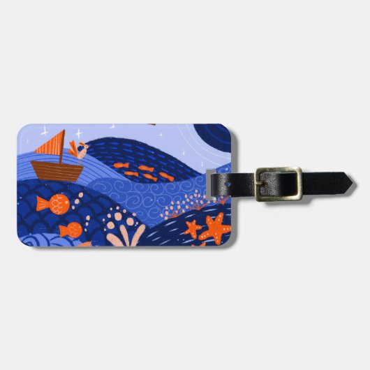 Modern Vibrant Dreamscape Bagagelabel (Voorkant horizontaal)