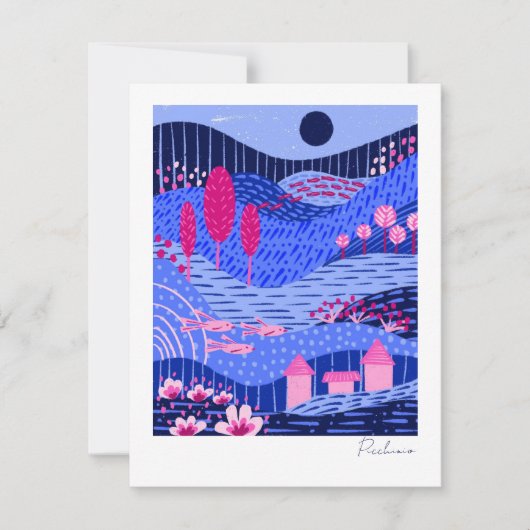 Modern Vibrant Dreamscape Notecard (Voorkant)