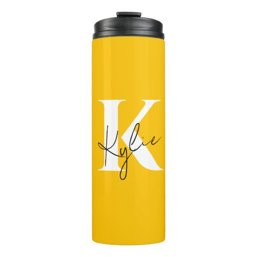 Modern Vibrant gepersonaliseerd monogram - Thermosbeker (Voorkant)