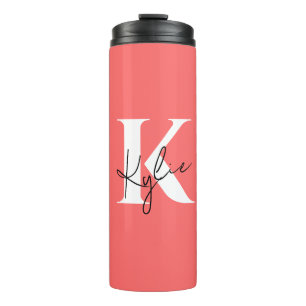 Modern Vibrant gepersonaliseerd monogram - Thermosbeker