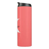 Modern Vibrant gepersonaliseerd monogram - Thermosbeker (Geroteerd rechts)