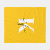 Modern Vibrant Gepersonaliseerde Monogram Naam - Fleece Deken (Voorkant (Horizontaal))