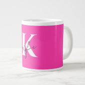 Modern Vibrant Gepersonaliseerde Monogram Naam - Grote Koffiekop (Voorkant rechts)