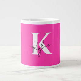 Modern Vibrant Gepersonaliseerde Monogram Naam - Grote Koffiekop
