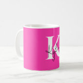 Modern Vibrant Gepersonaliseerde Monogram Naam - Koffiemok (Voorkant links)