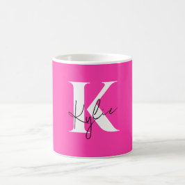 Modern Vibrant Gepersonaliseerde Monogram Naam - Koffiemok