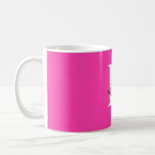 Modern Vibrant Gepersonaliseerde Monogram Naam - Koffiemok (Links)