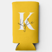 Modern Vibrant Gepersonaliseerde Monogram Naam - Seltzer Blikjeskoeler (Voorkant)