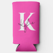 Modern Vibrant Gepersonaliseerde Monogram Naam - Seltzer Blikjeskoeler (Voorkant)