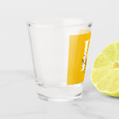 Modern Vibrant Gepersonaliseerde Monogram Naam - Shot Glas (Links)