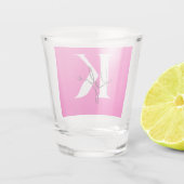 Modern Vibrant Gepersonaliseerde Monogram Naam - Shot Glas (Achterkant)