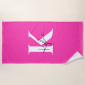 Modern Vibrant Gepersonaliseerde Monogram Naam - Strandlaken (Voorkant)