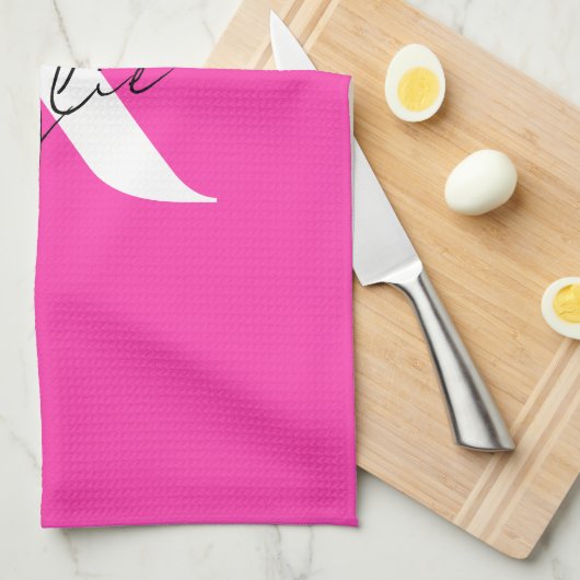 Modern Vibrant Gepersonaliseerde Monogram Naam - Theedoek (Quarter Fold)