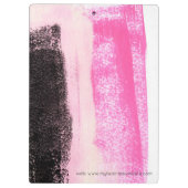 Modern Vibrant Hot Pink Monogram zwart Ink Klembord (Achterkant)
