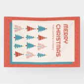 Modern Vibrant Merry Christmas Trees Company Spandoek (Horizontaal)
