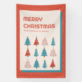 Modern Vibrant Merry Christmas Trees Company Spandoek (Verticaal)