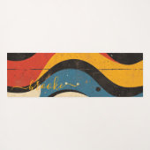 Modern vibrant retrogolf monogram yogamat (Achterkant (horizontaal))