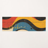 Modern vibrant retrogolf monogram yogamat (Voorkant (horizontaal))