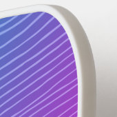 Modern vibrant roze blauw gradiëntmonogram pickleball paddle (Links Detail)