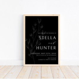 Modern Victoriaans Elegant Greenery WelkomstPoster Poster