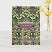 Modern Victoriaans geïnspireerd Floral Happy Birth Kaart (Gele Bloem)