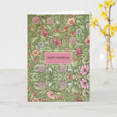 Modern Victoriaans geïnspireerd Floral Happy Birth Kaart (Gele Bloem)