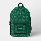 Modern Video Game Controller Gamer Monogram Green Bedrukte Rugzak (Voorkant)