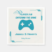 Modern Video Game Player 3 Gaming Baby shower Servet (Voorkant)