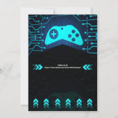 Modern Videospel Niveau Omhoog Verjaardagsfeest Kaart (Achterkant)