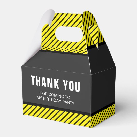 Modern Videospel Verjaardagsfeest Bedankdoosjes (Achterkant)