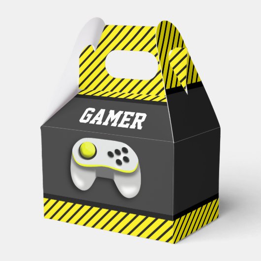 Modern Videospel Verjaardagsfeest Bedankdoosjes (Voorkant Zijde)