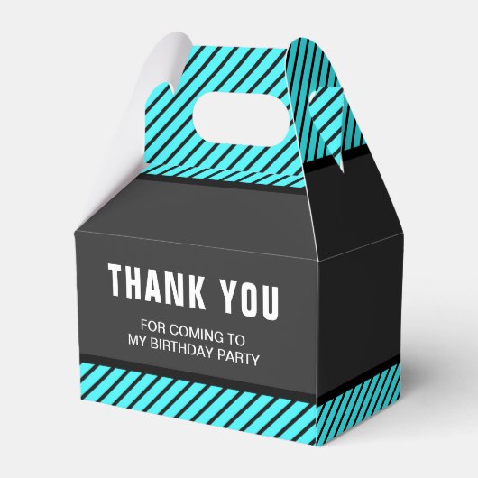 Modern Videospel Verjaardagsfeest Bedankdoosjes (Achterkant)