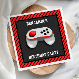 Modern Videospel Verjaardagsfeest Papier Servet