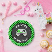 Modern Videospel Verjaardagsfeest Papieren Bordje (Feest)