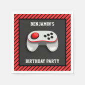 Modern Videospel Verjaardagsfeestdocument Servet (Voorkant)