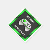 Modern Videospel Verjaardagsfeestdocument Servet (Hoek)