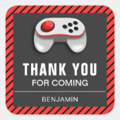 Modern Videospel Verjaardagsfeestje Favor Sticker (Voorkant)