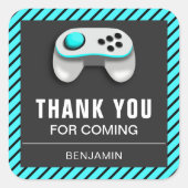 Modern Videospel Verjaardagsfeestje Favor Sticker (Voorkant)