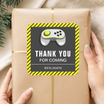 Modern Videospel Verjaardagsfeestje Favor Sticker