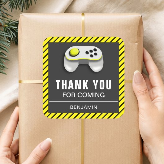 Modern Videospel Verjaardagsfeestje Favor Sticker