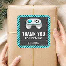 Modern Videospel Verjaardagsfeestje Favor Sticker